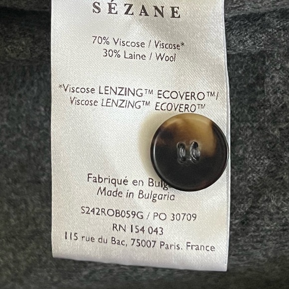 Sezane Gray Tea Dress in Dark Grey US 6 / FR 38 - Picture 8 of 11